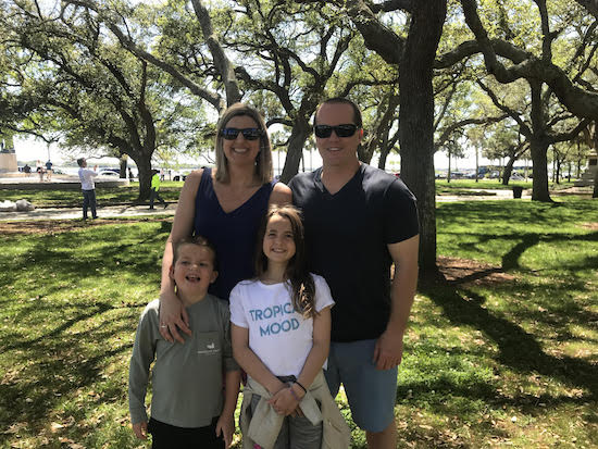 Lynlea with her family in the park
