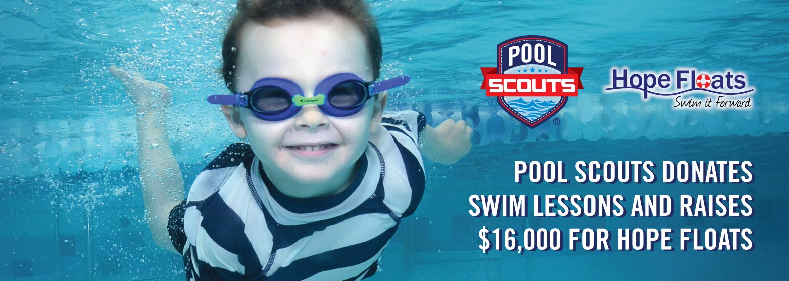 Image of Pool Scouts Donates Swim Lessons and Raises $16,000 for Hope Floats